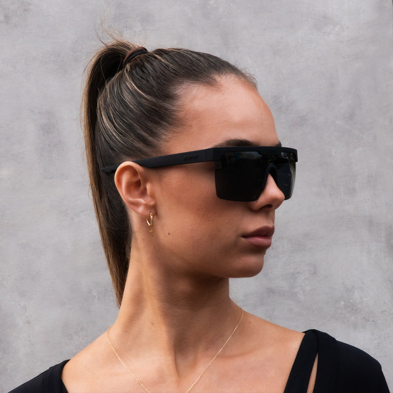 TWO SVGE Sunglasses | Prime Jet Black | Oversized | Shield | Sunglasses Canada | Designed In Australia | The Nolan Bros