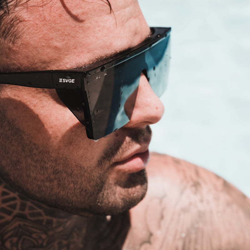 TWO SVGE Sunglasses | Intent Safety Black | Safety Rated | AS/NZS 1337.1 | ANSI Z87 | Oversized | Shield | Sunglasses Canada | Designed In Australia